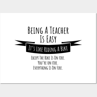 Being a teacher is easy funny t-shirt Posters and Art